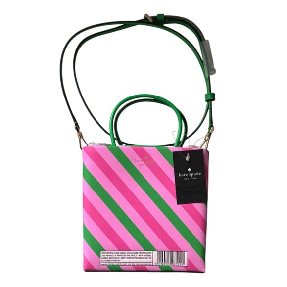 Pink and Green Striped Kate's Bag - Picture 2 of 6